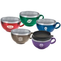 Acrylic wide mouth mug with brushed stainless steel inner liner.... from ASI...