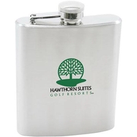 Brushed stainless steel 7 oz. hip flask with screw-on top.... from ASI 31570...