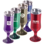 1 1/2 oz acrylic/stainless steel "Tulip" shot glass