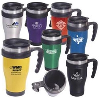 Stainless steel, 16 oz. large grip mug with closure top.... from ASI 31570...