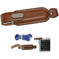 USB flash drive with leather case.... from ASI 31570 Advantage Industries /...