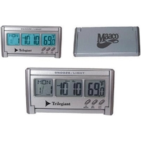 Jumbo LCD EL-backlit travel alarm clock