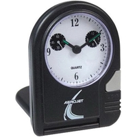 Folding travel alarm clock with lighted dial