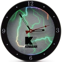 Sound activated clock with rainbow colored electrical pulsations.... from ASI...