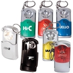 Slide open mini keyring flashlight