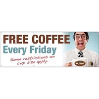 Deluxe full color indoor/outdoor hemmed banner with grommets