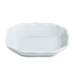 Bonbon square mint / candy dish with scrolled edge