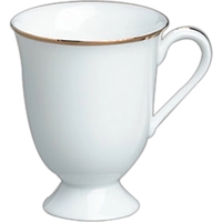 Gold banded footed pedestal mug, 9 oz. made of fine porcelain... from ASI...