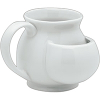 White vitrified porcelain kangaroo mug, holds tea bag.... from ASI 68878...