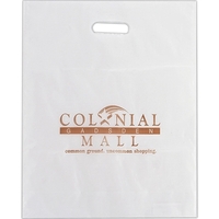 Frosted Plastic Die Cut Bag - Foil Stamp