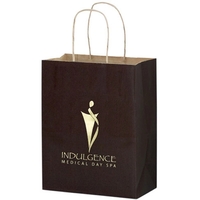 8" x 4 3/4" x 10 1/2" matte Kraft paper shopping... from ASI 35290 American...