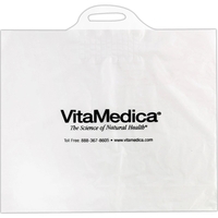 18" x 18" x 6" HDPE/LDPE plastic clear frosted bridge handle... from ASI...