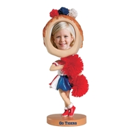 6 1/2" x 2 1/2" cheerleader bobblehead with slip-in insert section... from...