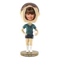 Female volleyball player bobblehead with customized base.... from ASI 62190...