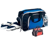 Gym duffel with leatherette vinyl bottom and shoe storage... from ASI 34800...