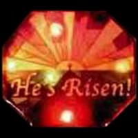 Custom flash lapel pin with "He's Risen" logo with flashing light.... from...