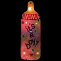 Custom baby bottle shape flash lapel pin with flashing light.... from ASI...