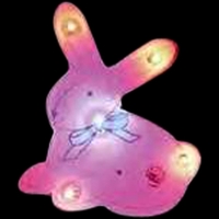 Custom rabbit shape flash lapel pin with flashing light.... from ASI 36988...
