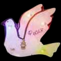 Custom dove shape flash lapel pin with flashing light.... from ASI 36988...