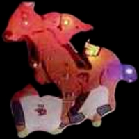 Custom race horse shape flash lapel pin and attractive flashing light.......