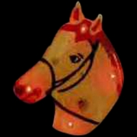 Custom horse head shape flash lapel pin with flashing light.... from ASI...