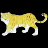Custom tiger shape flash lapel pin with flashing light.... from ASI 36988...