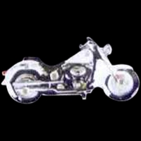 Custom black motorcycle shape flash lapel pin and attractive flashing...