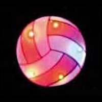Custom volleyball shape flash lapel pin and attractive flashing light.......