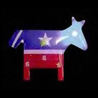 Custom Democratic party donkey flash lapel pin and attractive flashing...