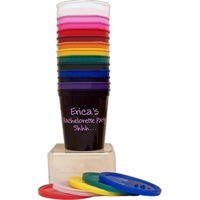 Plastic Stadium lids for cups between 12-32 oz. sizes.... from ASI 79541...