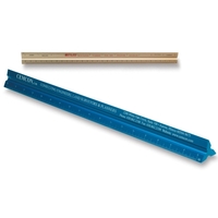 Aluminum 12" combination solid triangular scale.... from ASI 34910 Alumicolor...