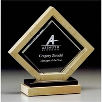 Gold marble diamond award with crystal center.... from ASI 74360 ZZ CLOSED -...