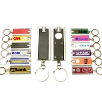 Super bright LED flashlight swivel keychain