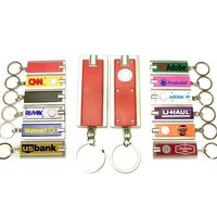 Super bright LED flashlight swivel keychain