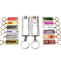 Super bright LED flashlight swivel keychain