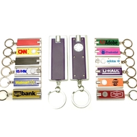 Super bright LED flashlight swivel keychain