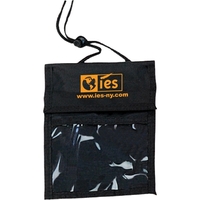 Nylon badge holder features numerous pockets for convenience and pen logs.......