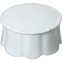 White porcelain round box with scrolled edge.... from ASI 68878 Mar's Line /...