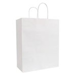 White Kraft Shopping Bag (13" x 7" x 17.5")