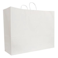 White Kraft paper 24" x 7" x 18.75" shopping bag with... from ASI 92480...