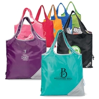 Latitudes - Red - Foldaway shopping bag with 18" shoulder straps... from ASI...