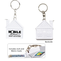 Mini 3' long house shape tape measure key chain. While quantities... from ASI...