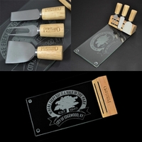 Tempered Glass Cheese board set.... from ASI 40544 Binaco / Binaline
