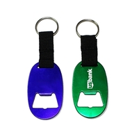 Jumbo size oval shape bottle opener with strap and key chain.... from ASI...