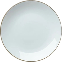 Plate Gold Banded Coupe Style Porcelain
