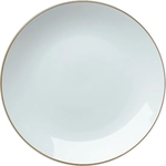 Plate Gold Banded Coupe Style Porcelain