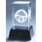 Crystal Baseball Sculpture