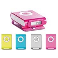 Ipod style pedometer with clock display function, LCD displaying hour... from...