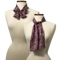 Paisley Silk Scarf Navy and Maroon