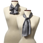 Grey 8" x 45" Felton Collection Silk Scarf